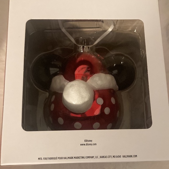 Hallmark Disney Mickey and Minnie Mouse GLASS Ornaments - Picture 3 of 13